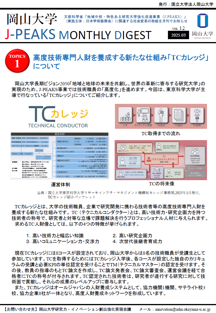J-PEAKS MONTHLY DIGESTの表紙