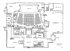 多目的ホール1F席図