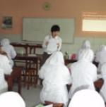 Affiliated middle shool teachers lead a class at an Indonesian middle shool