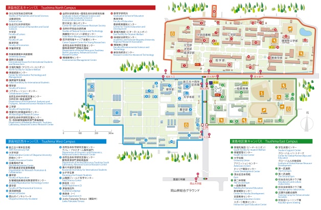津島キャンパスマップ（全体図）