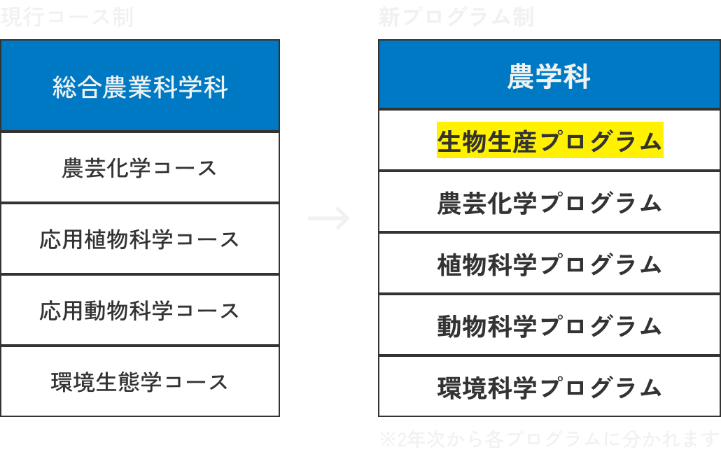 生物生産プログラム