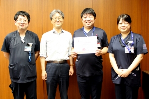 救急医療への支援が評価され，カンボジア・バッタンバン州保健局から感謝状をいただきました