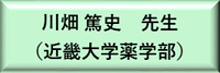 川畑篤史先生（近畿大学薬学部）